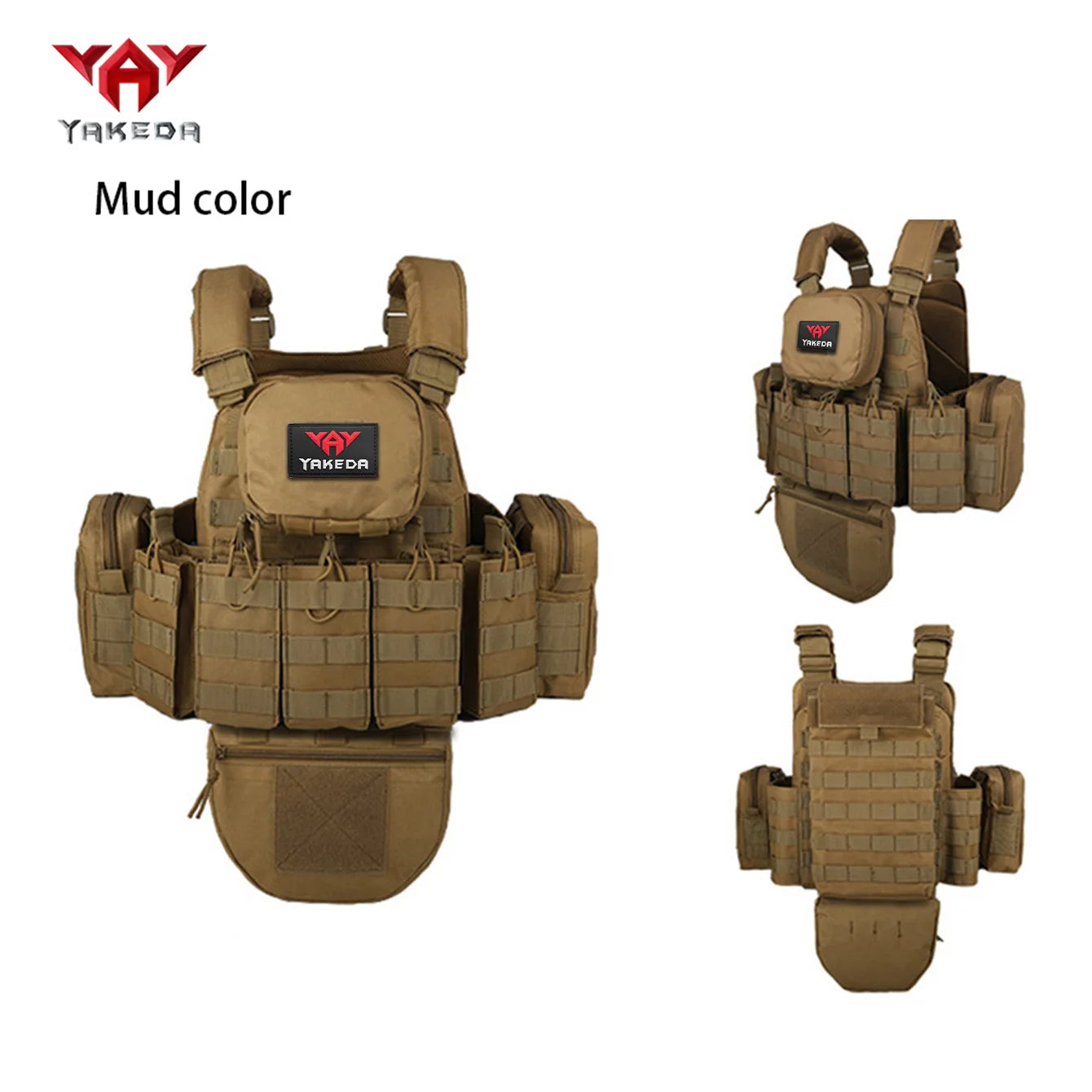 YAKEDA   The eight-piece hunting vest has multiple storage bags and is suitable for hunting training and other scenarios