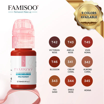 15ML Luxe PMU Pigment Europe's Best-selling 9 colors Lip Tattoo Ink For Semi Permanent Makeup Nano Lips Microblading Pigment