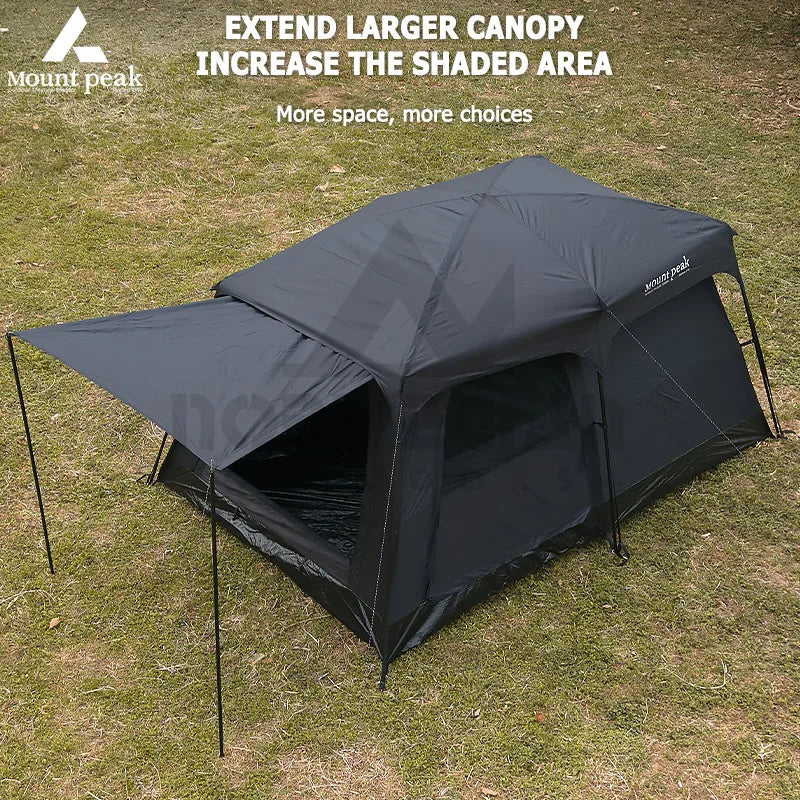 Mount Peak offers two-bedroom tents that can accommodate 5-8 people, and outdoor camping park family tents with sunshades.
