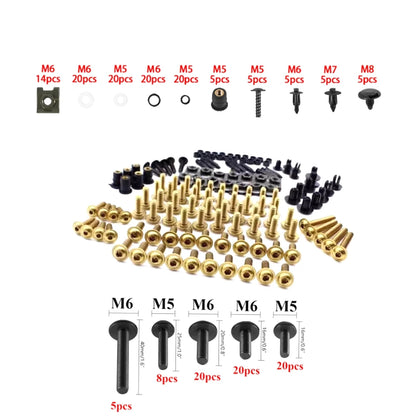 195pcs Burn Titanium screw Fairing Screws Bolt Kit for Suzuki GSXR600 GSXR1000 Hayabusa GSX1300R GSX600F GSX750F SV1000 SV650