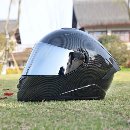 Motorcycle helmet, men's and women's dual lens full helmet, four season couple street bike safety helmet