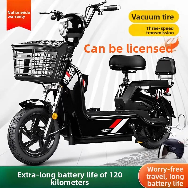 2024 New Model New National Standard Women's Compact Long-Range Electric Bicycle - Power-Assisted E-Scooter for Adult Females