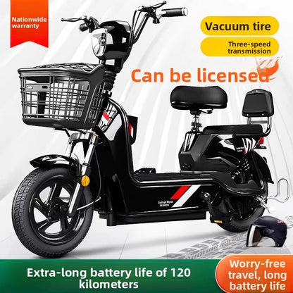 2024 New Model New National Standard Women's Compact Long-Range Electric Bicycle - Power-Assisted E-Scooter for Adult Females
