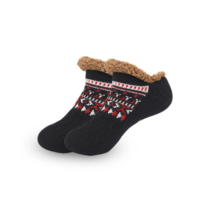 Thermal Mens Slipper Socks Fluffy Winter Warm Non-slip Floor Socks Thickened Home Sleeping Soft Snow Socks Sleep Carpet Socks