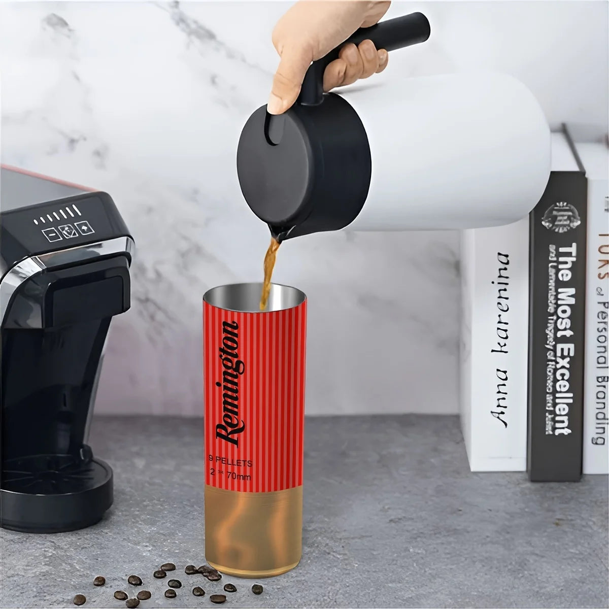 1pcs Bullet 20oz Stainless Steel Tumbler with Straw , Leakproof Travel Cup Gift for Christmas