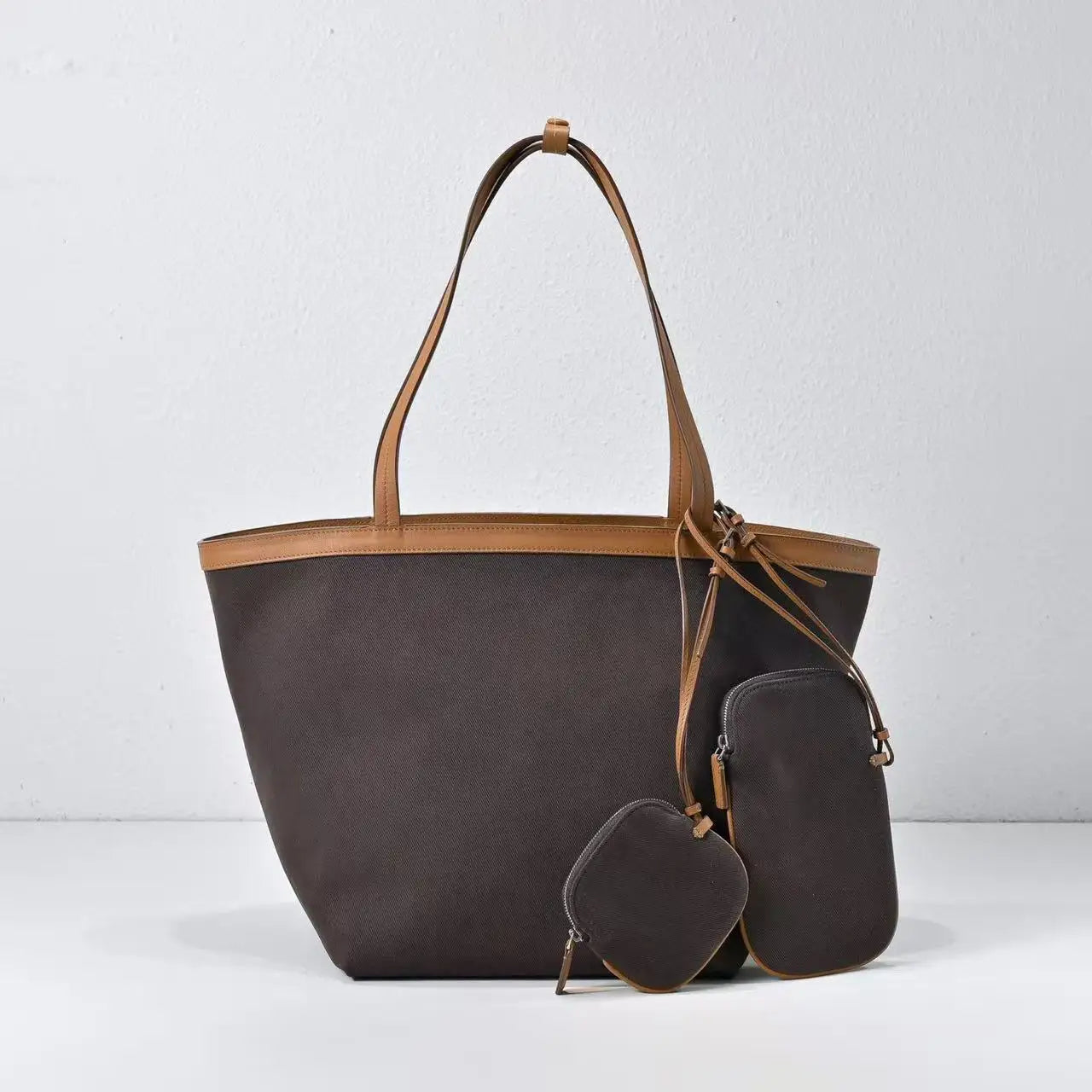 2025 new women's tote bag canvas   soft leather texture for commuting and daily wear, both sides can be used