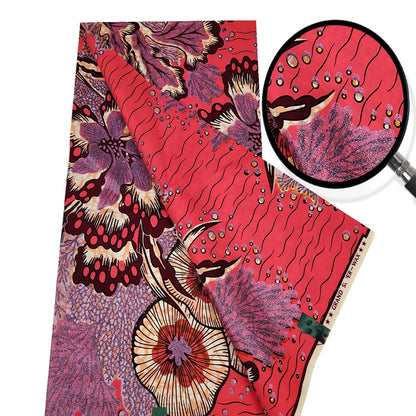 New African Wax Print Fabric Ankara Kitenge Pagne Loincloth Batik Wholesale Golden Glitter Grand 100Cotton Material For Sew 6yar