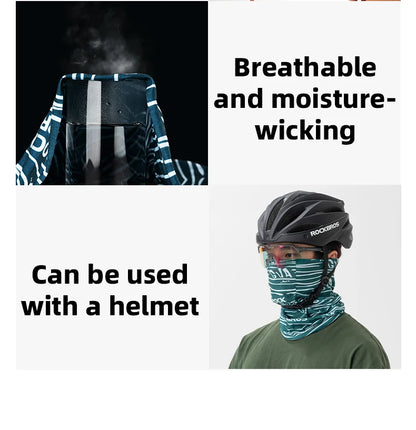ROCKBROS Cycling Face Mask Sun Protection Hooded Scarfs Summter Breathable Bike Headband Motorcycle MTB Road Bicycle Headscarf