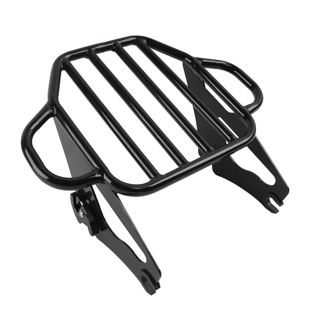 Motorcycle Chrome Two-Up Detachable Luggage Rack For Touring Electra Glide Road Glide Street Glide CVO Road King 2009-2024
