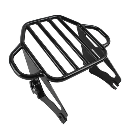 Motorcycle Chrome Two-Up Detachable Luggage Rack For Touring Electra Glide Road Glide Street Glide CVO Road King 2009-2024