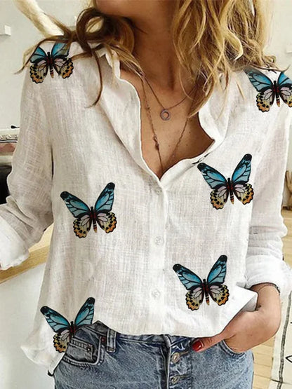 Vintage Cotton Linen Blouse Shirt Top Blusa Feminina Roupas Long Sleeve Female Casual Quality Spring Autumn Shirt Women Tops