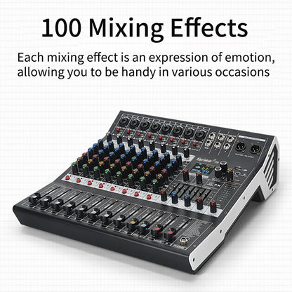 8/12 Channel Digital Mixer Audio Console 100 DSP Effects Bluetooth USB MP3 DJ Reverberation Sound Mixing Console