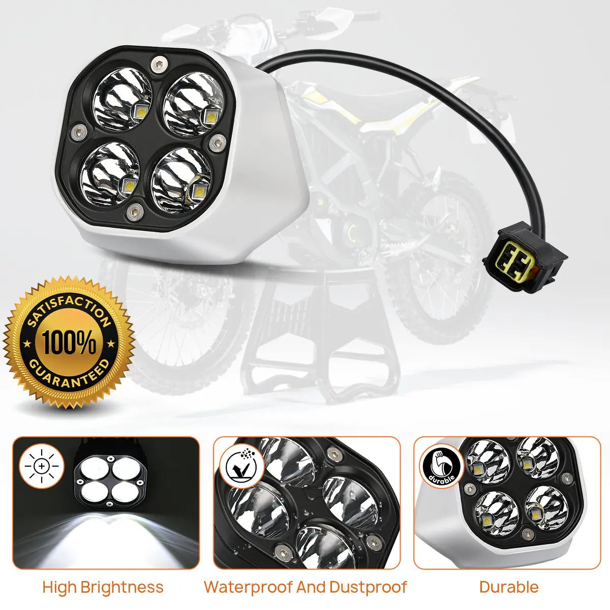 Front Headlight Cover LED Front Light Lamp Cap Assembly Electric Bike Motor Off-Road Accessories For Sur Ron Ultra Bee 2023 2024