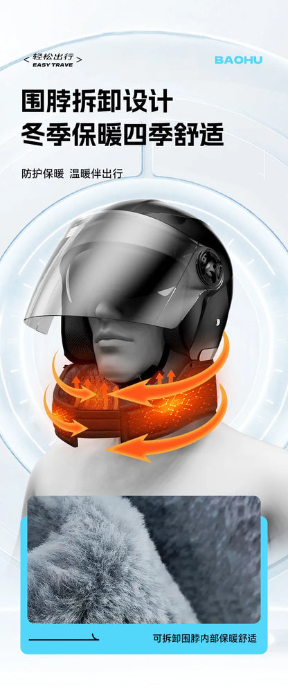 Motorcycle Electric Bicycle Men's and Women's Universal Safety Helmet Winter All Season Universal Half Helmet helm motorcycle