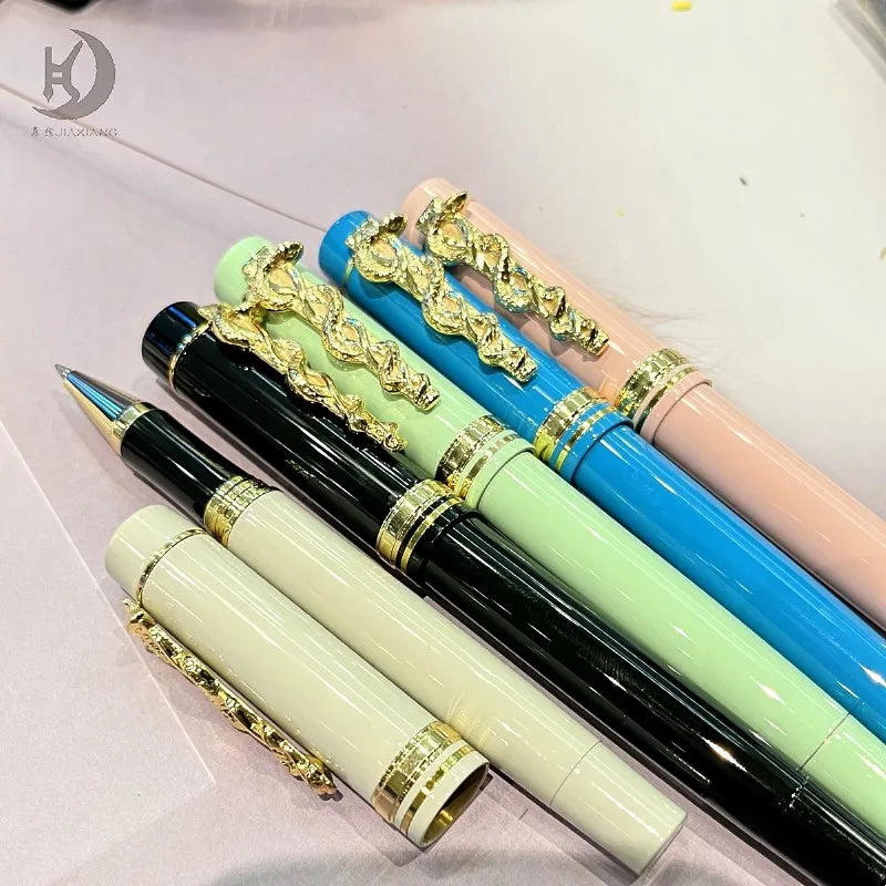 JD 957 Anniversary Tradeshow Giveaways Gift Snake Clip Colorful Fountain/Rollerball Pen,Luxury Souvenir Writing Pen