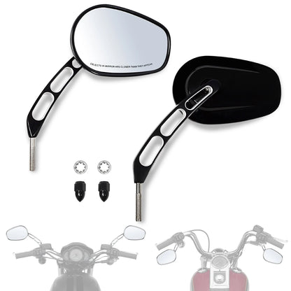 Motorcycles Rear Side Mirrors Rear view For Harley Honda Road King Touring Sportster Fat Boy Softail Bobber Chopper Street Glide