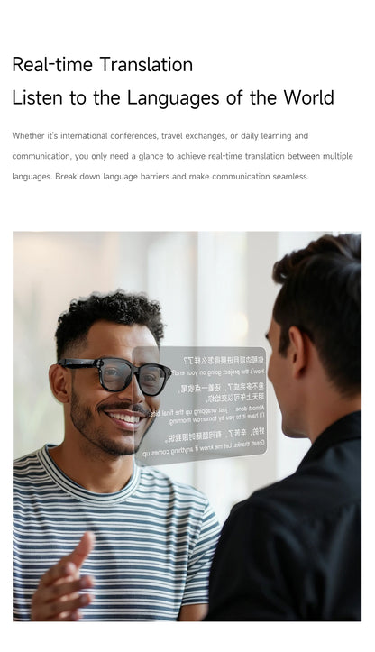 2026 New Smart Glasses Listening To Music Open Listening AI Translation AI Voice Assistant AI Image Recognition Smart Glasses