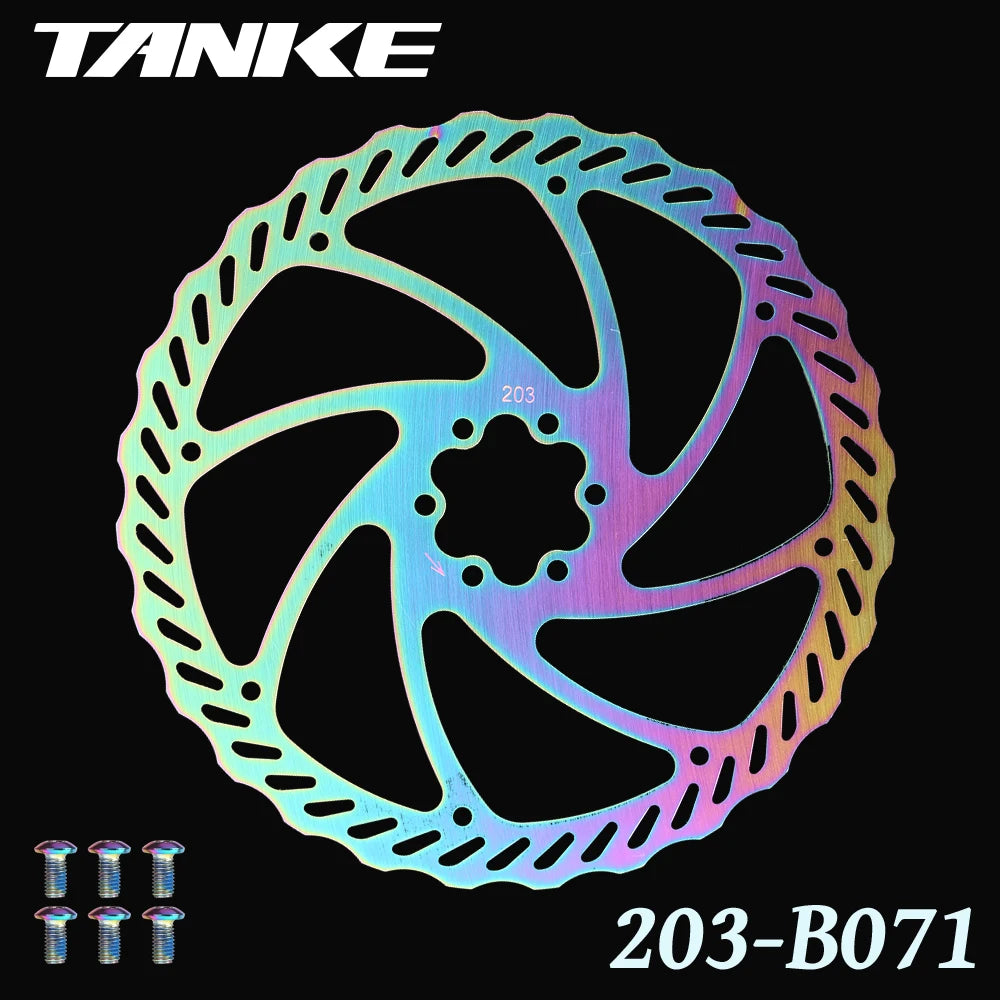 TANKE Bike Disc Brake 140 160 180 203 Rotors With Bolts Hydraulic Brake Road Mountain Bicycle MTB Oil Slick Rotor Bicycle Parts