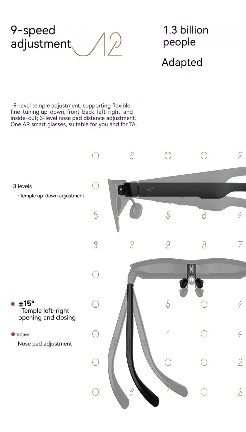 Rayneo Air 4 Pro HDR10 Smart AR Glasses 3G Voice Control IPX-5 Waterproof 4K Video Capture Head-Mounted XR Support DP Agreement