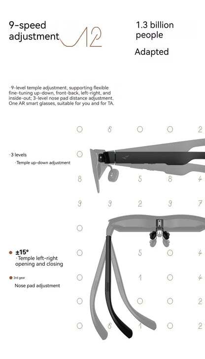 Rayneo Air 4 Pro HDR10 Smart AR Glasses 3G Voice Control IPX-5 Waterproof 4K Video Capture Head-Mounted XR Support DP Agreement
