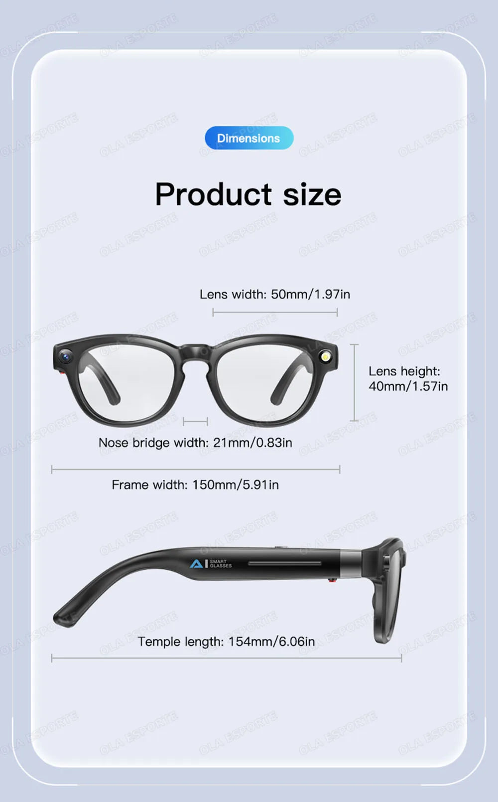 New AI Smart Glasses 4K HD Camera 32GB Memory BT Call Voice Assistant Translate Touch Control Music Player sunglasses Men Women