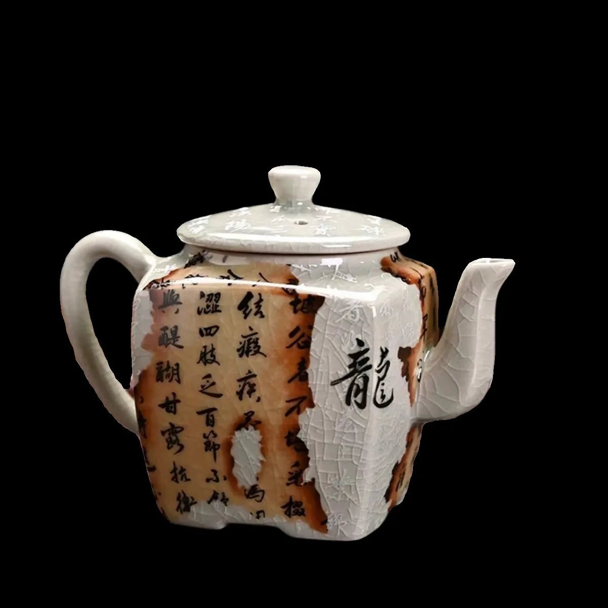 Vintage Teapot Ceramic Dragon Tea Kettles Home Office Kungfu Teaware Cups Set Chinese Tea Infuser Handmade Teacups