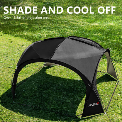 BISINNA Outdoor Camping Dome Tent Luxury Large Round Canopy Silver-coated Garden Awning Family Picnic Pergola Tent