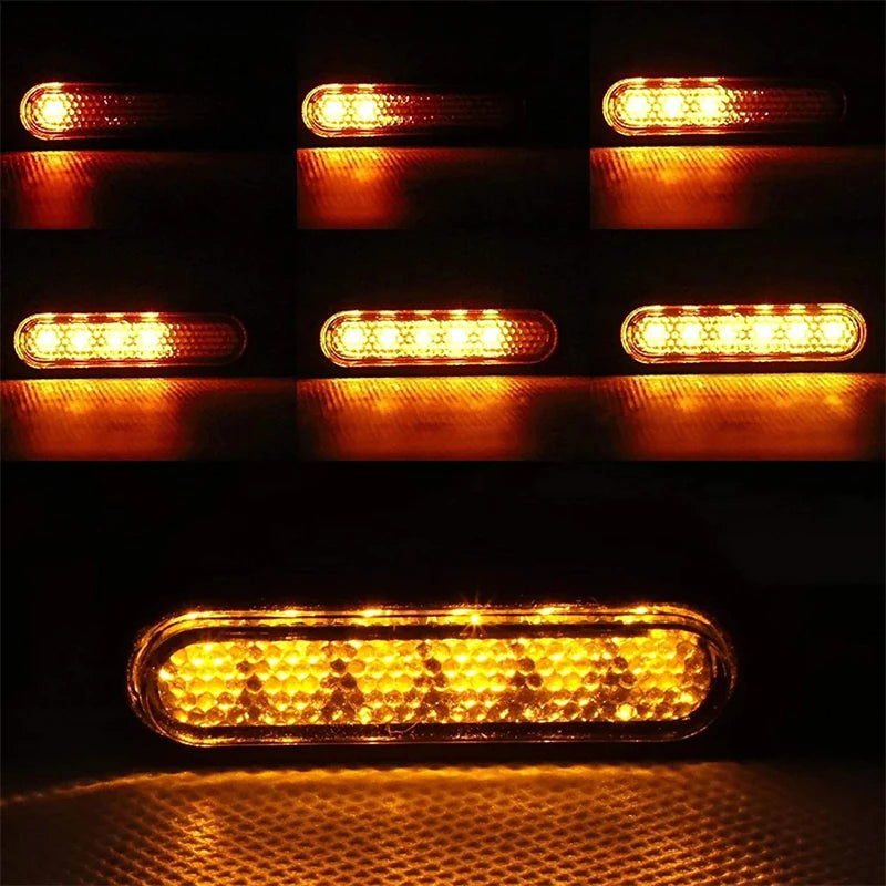 2Pcs Motorcycle Mini LED Turn Signal Running Lights Amber White Blinker Indicators Lamps For Harley Davidson Touring Accessories