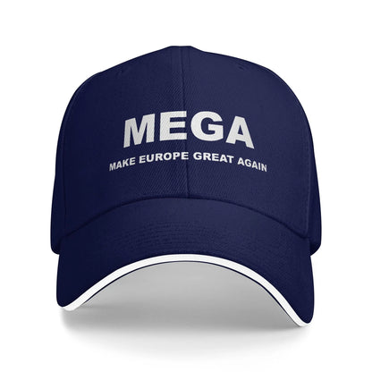 MEGA Make Europe Great Again Sun Baseball Cap Summer Women Men  Custom Trucker Hat Sun-Proof Casual Outdoor Sports Baseball Caps