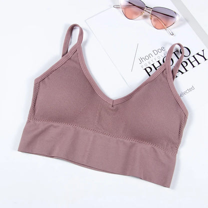 Women Seamless Bras Tank Top Push Up Bra Wireless Sexy Underwear Breathable Yoga Bra For Women Tank Crop Top Brassiere