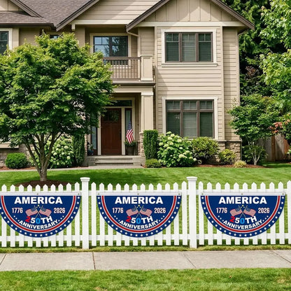 250th Anniversary 2-Piece 1.5x3 ft Patriotic Banners, 1776-2026, 4th of July Decorations, Indoor/Outdoor, American Independence