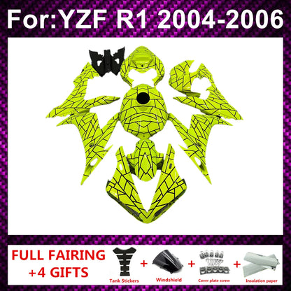 Motorcycle Fairing Kit ABS Plastic Body Injection Fairings Bodywork Bodykits For  R1 YZF1000 YZFR1 YZF-R1 2004 2005 2006