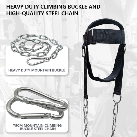 Head Harness Sports Neck Training Exerciser Strap Muscle Builder Home Gym for Strength Fitness Weight Lifting Workout Boxing MMA