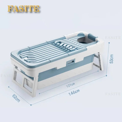 Portable Folding Bathtub for Adults hot Bath Spa Plastic Bathtubs Children Swimming pool Bucket Sauna Lid Cover House Bath Tub