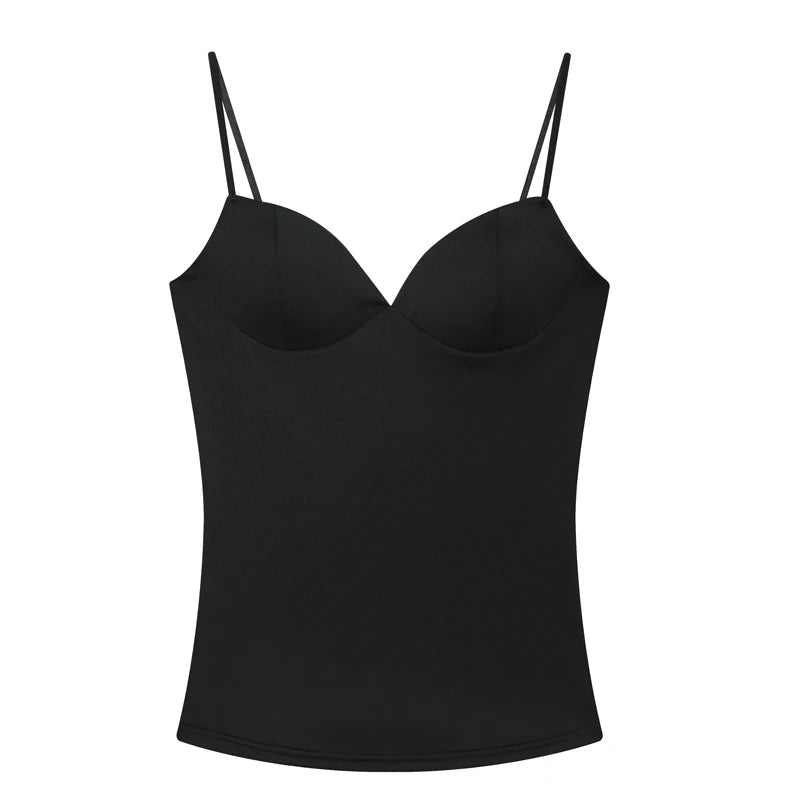 Women's Tops Bustier Corset Crop Slip Top Women Bodycon Backless Sexy Tops 2026New Brown Black Gray Camisole Vest Female Fashion
