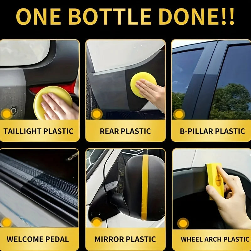 Car Plastic Restorer Back To Black Gloss Plastic Renovator Longlasting Coating Leather Restore Auto Polish Cleaning Products