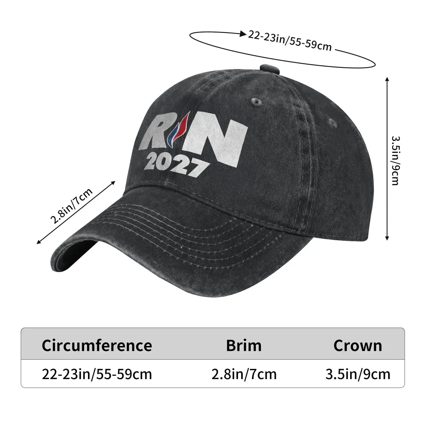 Summer RN 2027 National Gathering Baseball Cap Sun National Rassemblement Sunscreen Washed Trucker Hat Unisex Baseball Caps