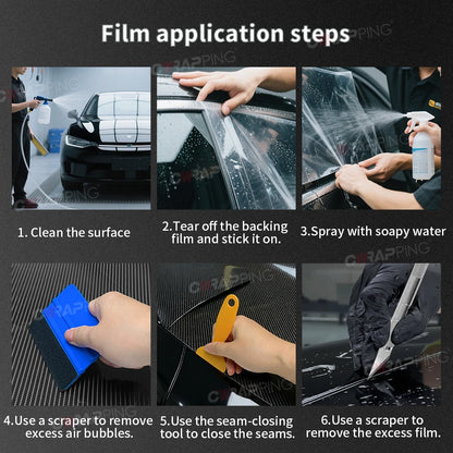 High Glossy Blue Forged Carbon Fiber Vinyl Wrap Waterproof Laser Film on the Hood DIY Car Adhesive Vinyl for Motorcycle Stickers