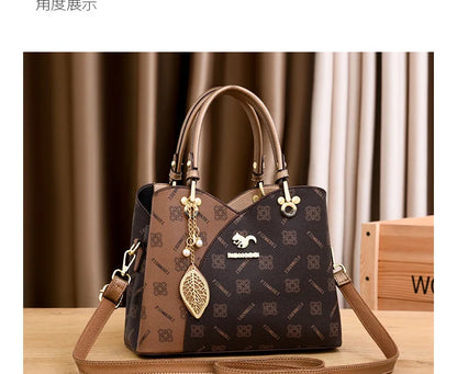 Luxury Brand Designer Women'S Handbag Leather Printed Shoulder Bag Large Capacity Classic Retro Crossbody Bag Commuting Tote Bag
