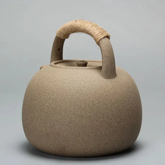 Handmade rough pottery teapot Kettle Heat-resistant health care pot