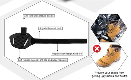 Motorcycle Boot Protection Pad Rubber Boot Protection Cover Adjustable Protection Anti-slip Pad Motorcycle Shoe Protection
