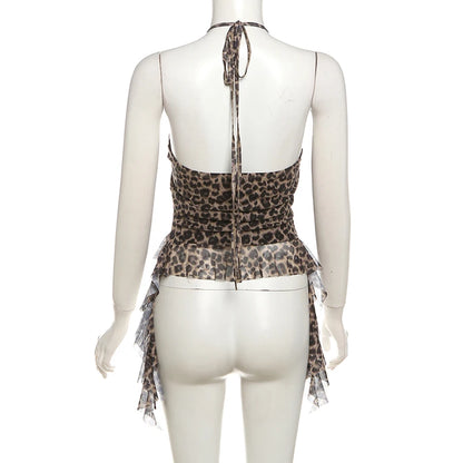 Nibber Hip-hop Summer New Sweet Gentle Cute All-match Fashionable Cool High Street Cool Sexy Women's Thin Backless Halter Vest
