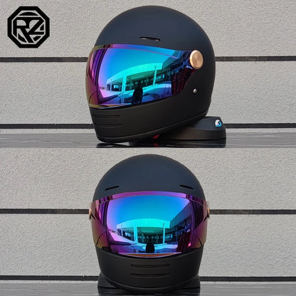ORZ motorcycle helmet retro cruise full helmet personalized ghost knight helmet ABS material