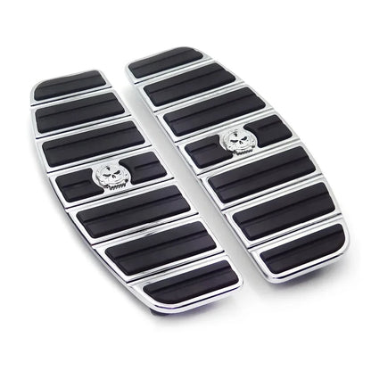 Skull Zombie Rider Motorcycle Footboard Insert Kit For 1980-Up Harley Davidson TOURING FLHT FLT FLTR FLHR FLHS SOFTAIL FLSTN
