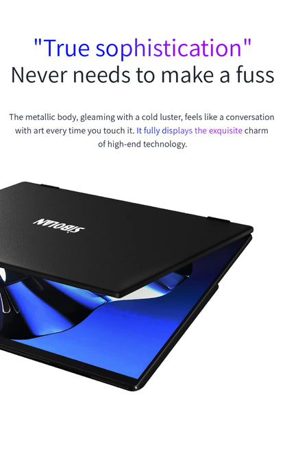 SIBOLAN 16" Dual Portable Monitor 2.5K IPS Folding PC Display USB-C HDMI Plug Laptop Screen Extender for Mac Windows Phone
