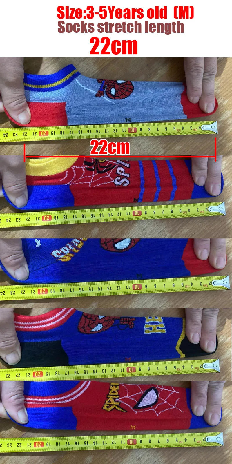 5 Pairs Spiderman Children Socks Anime Kids Boys Short Sock Kawaii Child Cartoon Baby Summer Spring Boat Socks Kids Gift 1-12Y