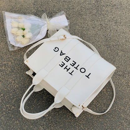 The tote bag For Women Crossbody Female Handbag New Solid Words Lette Leisure Large Bag,Luxury Fashion bag,designer bag for PU