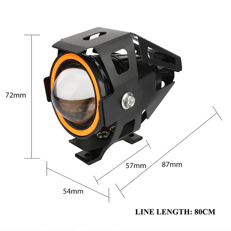 2×LED Angel Eye Mini Motorcycle Headlight Auxiliar Driving Lamp led flashlight Motorbike Front Spotlight ATV Scooter Accessories