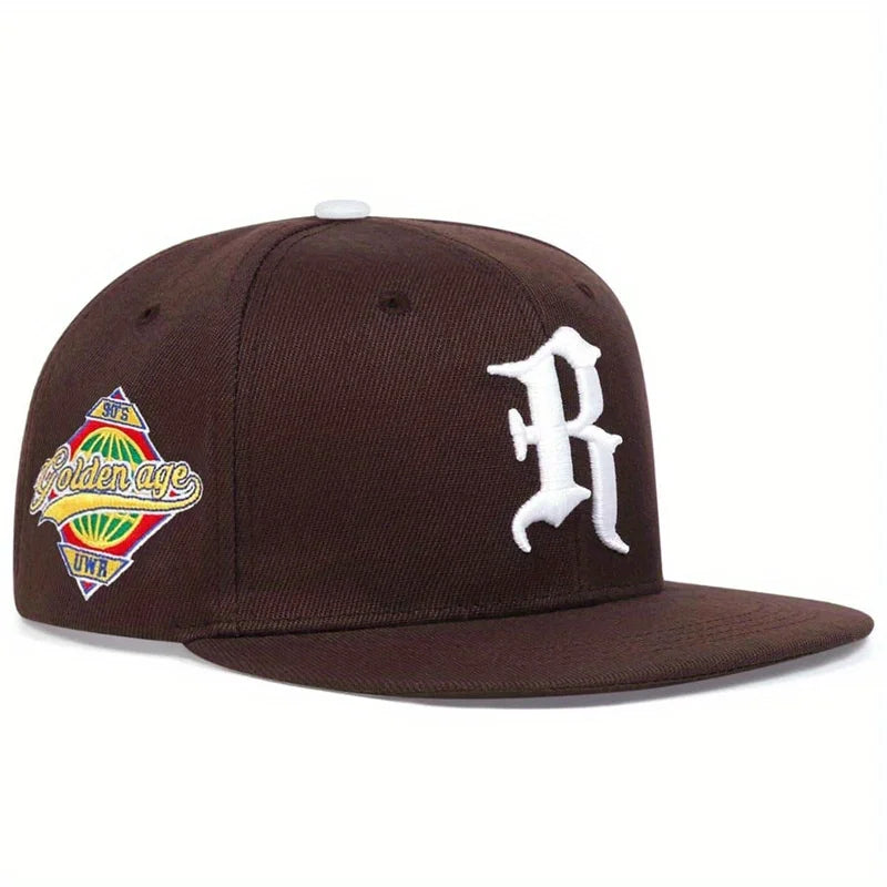 1piece Unisex R Letter Side Planet Embroidery Hip Hop Hat Outdoor Adjustable Sunscreen Leisure Hat Spring Autumn Travel Vacation