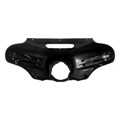 Motorcycle Front Headlight Fairing With LED Light Batwing Outer Cowl Cover For Harley Touring Street Electra Glide Ultra 2014-24